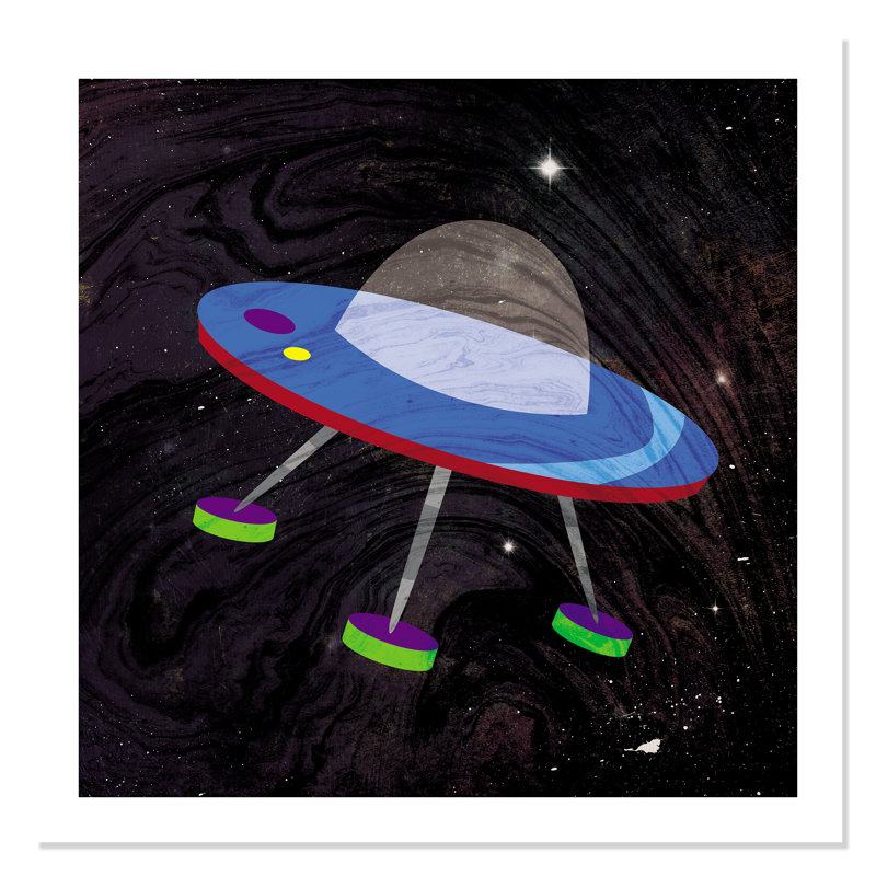 Impression sur papier roulée «Spaceship Adventure Four», H 10 po x l 10 po x P 1 po