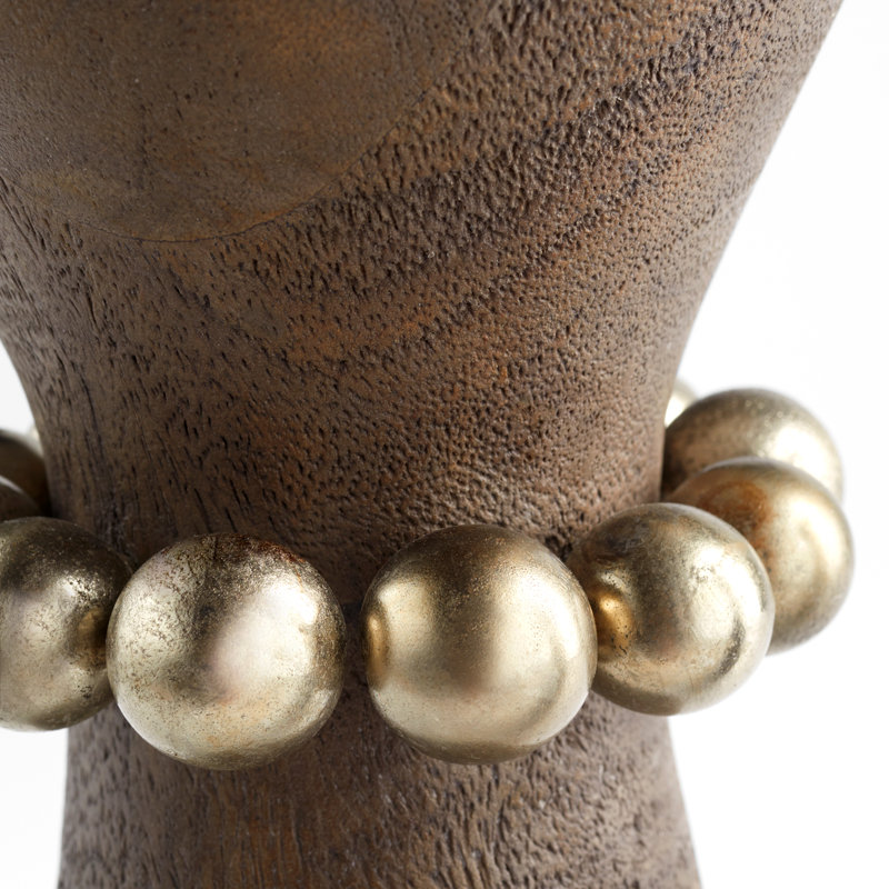 Parvati Candlestick, Weathered Gray/Copper/Antique Nickel, 12" H x 5.5" W x 5.5" D