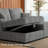  Bianca Wide Plush Corduroy 3-Seat L Shaped Modular Sofa with Storage-515154100-522429801