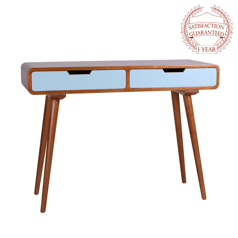 101.85cm Solid Wood Console Table, Aqua