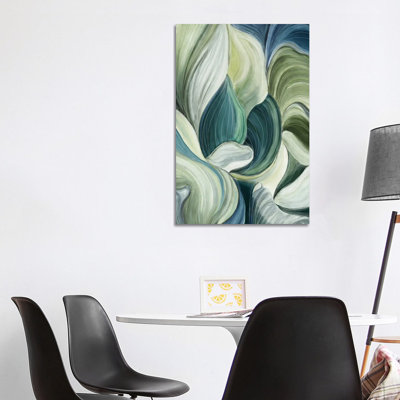 Vagues de feuilles - reproduction d'art murale - toile encadrée