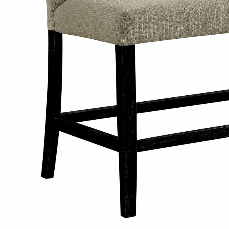 Karekin Dining Table with 4 Side Chairs and Bench in Grey