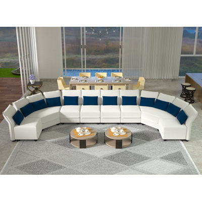 Boun 181'' 8 - Piece Upholstered Sectional With Storage