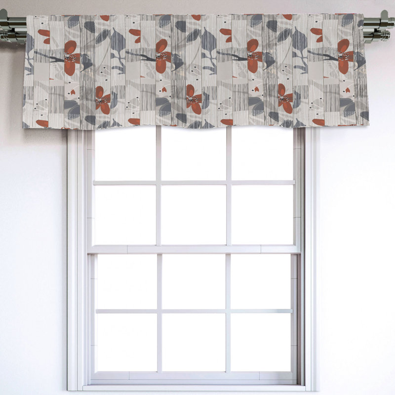 Sateen Pattern Ruffled Window Valance