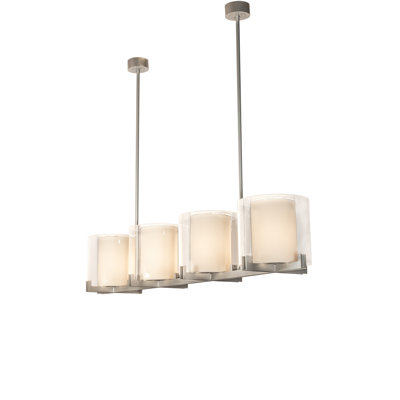 Crawford 4 - Light Nickel Kitchen Island Pendant