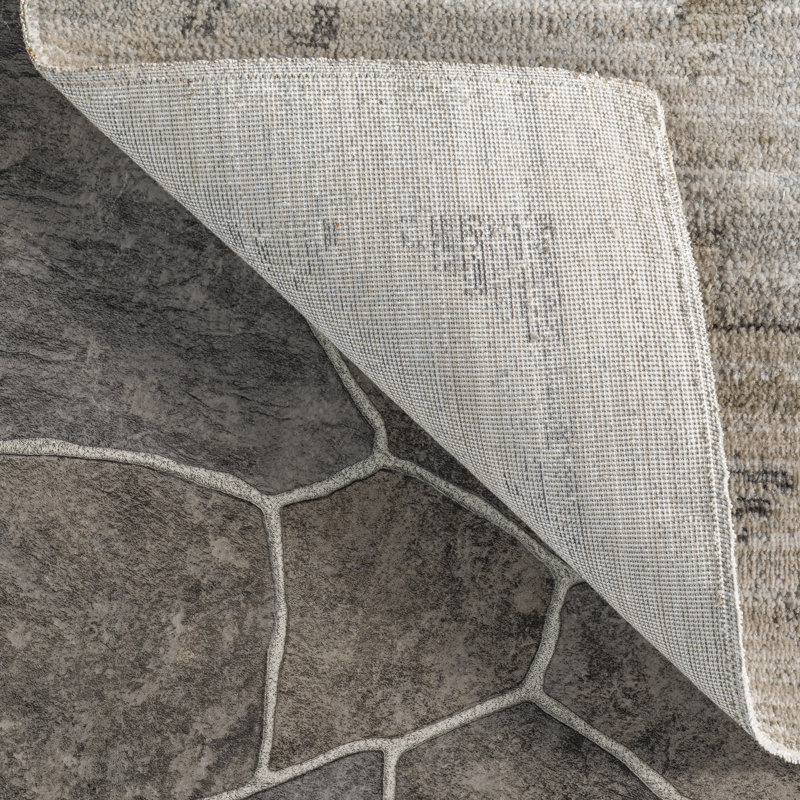 Aine Bordered Machine Washable Indoor/Outdoor Area Rug, Rectangle 4' x 6'