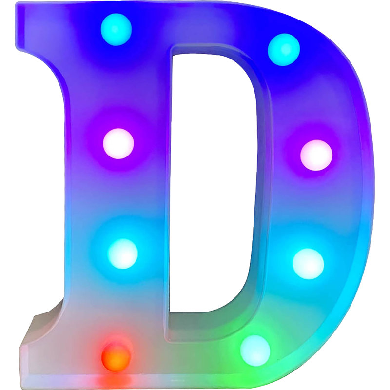 RGB LED Letter - D