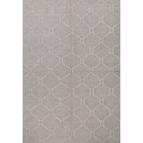 Himalayan Wool Geometric Area Rug in Silver/Beige
