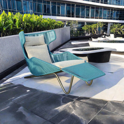 Outdoor Rattan Chaise Lounge Outdoor Chaise Lounge , Cushion Included