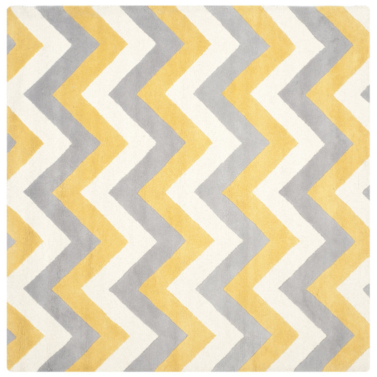 Sanyla Hand Tufted Wool Chevron Rug