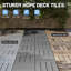 Carreaux de terrasse extérieurs durables, plancher de patio moderne aspect bois de 36 Hdpe
