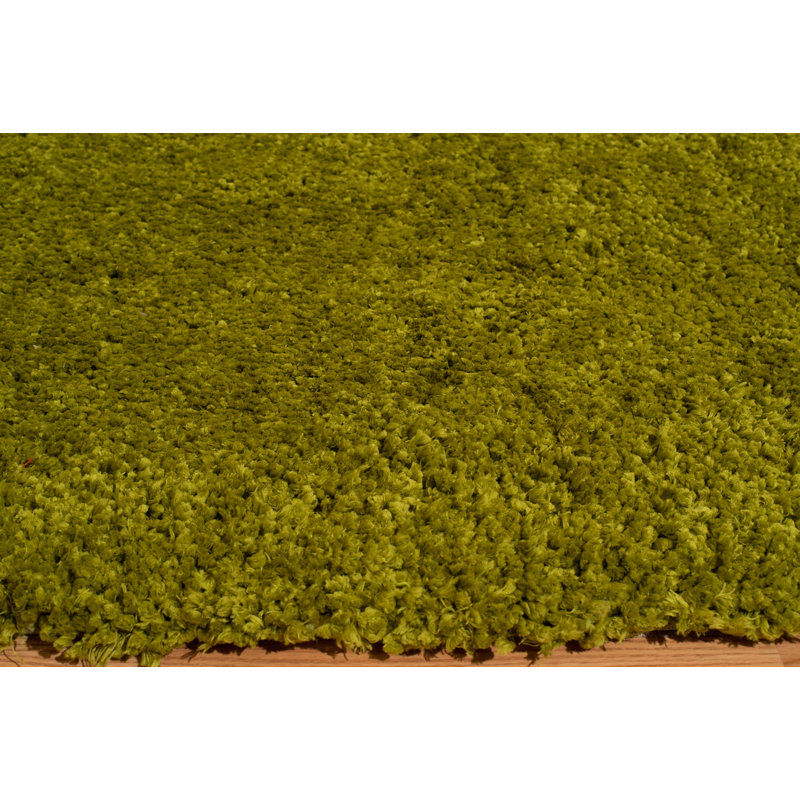Tapis vert à poils longs Mullenix, Rectangle 2 pi 7 po x 3 pi 11 po