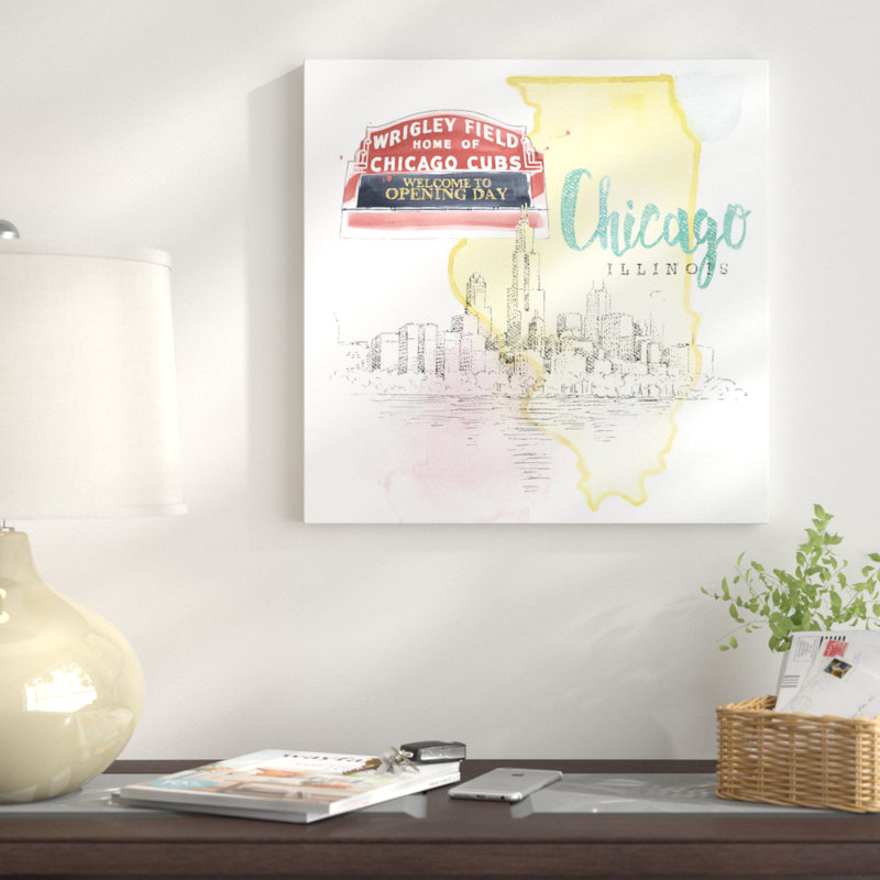 US City Series: Chicago, Illinois (Wrigley Field Marquee), impression sur toile tendue, H 18 po x l 18 po x P 1,5 po