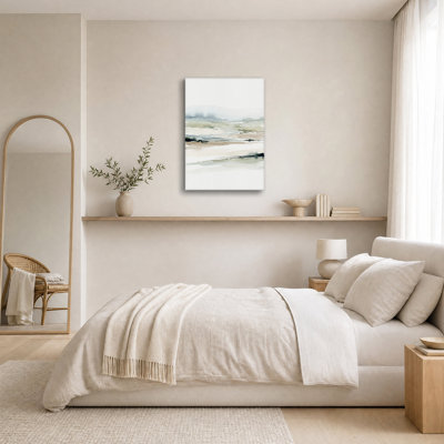 Abstract Blue and Green Watercolor Canvas Wall Art