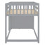 Lit superposé simple au-dessus de simple avec 4 tiroirs et 3 tablettes - gris-1020078375
