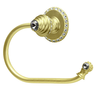 Caché ll large swing tissue reeded ring right with 42 rivoli Swarovski Crystals