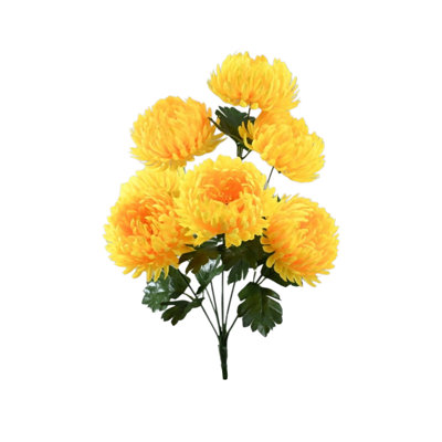 Faux fleurs artificielles kbndieu pour la décoration de plantes vertes artificielles et de fleurs simulées 7 têtes de dragons, griffes, chrysanthèmes, ornements de décoration de fenêtre, bouquet de fleurs artificielles décoratives