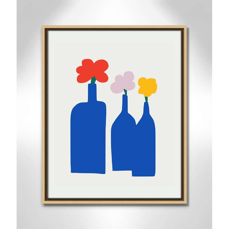 «Bold Blooms Trio Print» par Dean, Framed Canvas, Flotteur naturel, L 17,5 po x H 21,5 po
