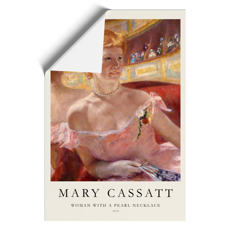 Woman with a Pearl Necklace Print by Mary Cassatt - Frameless Print, 59cm H x 42cm W x 0.1cm D