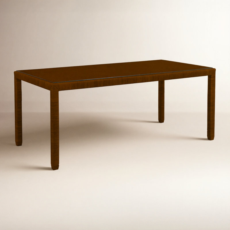 Pine Isle Glass Dining Table, Coffee
