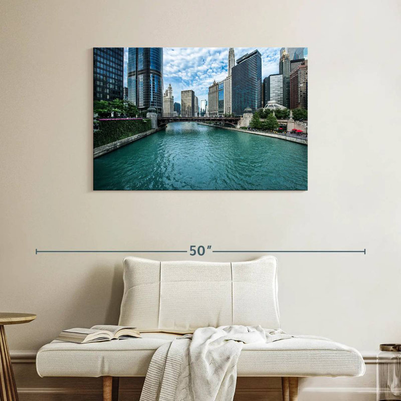 Sireci Chicago River View, 26" H x 39" W