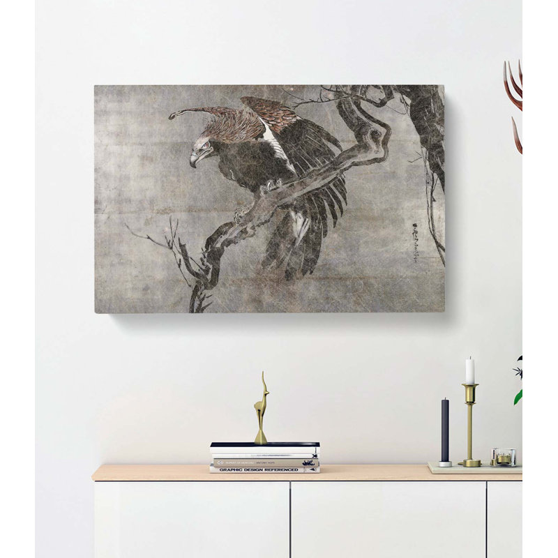 Eagle On A Branch by Pierre-Joseph Redoute - Wrapped Canvas, 50cm H x 76cm W x 3cm D