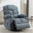 Massage Rocker Recliner Chair Rocking Chairs For Adults Oversized With 2 Cup Holders, USB Charge Port Soft Features A Manual Massage And Heat.A+B BLUE-657154097