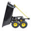 Camion à benne basculante pliable en poly avec cadre en acier, 10 pouces. Pneumatique, noir