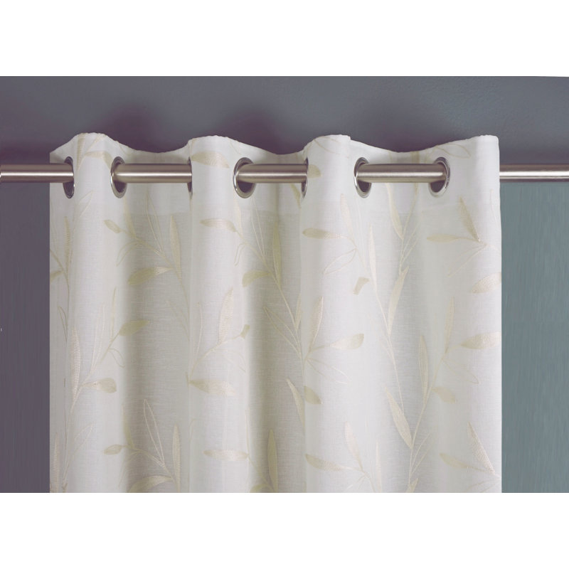 Levron Voile Semi Sheer Curtain Single Panel, 54cm Width x 54cm Drop