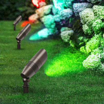 4PK RGB Oil-rubbed Bronze LED Low Voltage Hardwired Spot Light