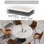 53.15"Modern Artificial Stone Round Black Base Dining Table-Can Accommodate 6 People