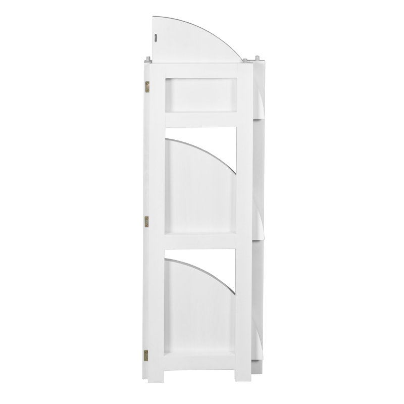 Bibliothèque en bois Regency, Blanc, H 34 po x l 12 po x P 12 po