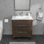 Comptoir de meuble-lavabo simple blanc L 30 po x l 18 po avec trou pour robinet et trop-plein (plateau seulement)-125359609