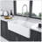 White Farmhouse Sink - 33 Inch Kitchen Sink Apron Front Double Bowl 50/50 White Ceramic Kitchen Farm Sink