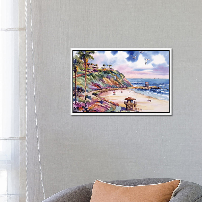 Salt Creek Beach by Bill Drysdale - Painting on Canvas, 66.04 cm H x 45.72 cm W, White Framed
