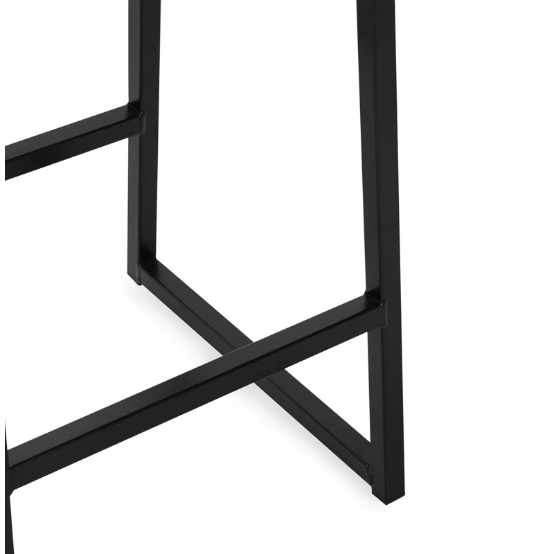 Pantanella Upholstered Counter Stool with Metal Frame, Beige