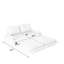 Canapé-lit escamotable de 73,2 po, canapé-lit convertible 3 en 1, causeuse multifonctionnelle en velours côtelé-133596638