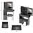 29.2" Small Size Left Drawer Desktop Vanity Table + Cushioned Stool-114233153