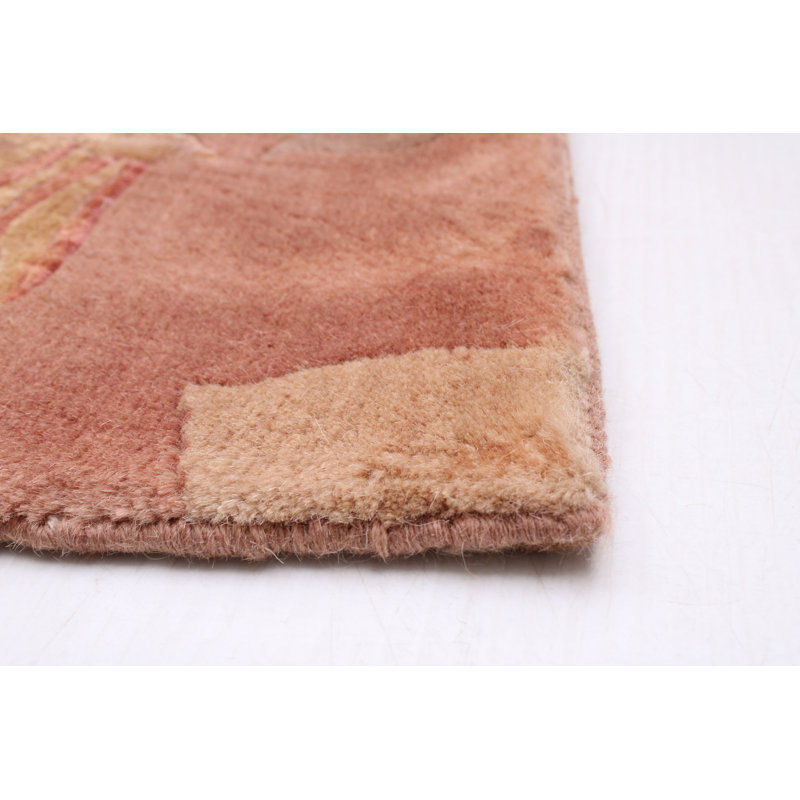 Tapis oriental cuivre foncé en laine noué à la main 5 pi 6 po x 8 pi 6 po Oriental