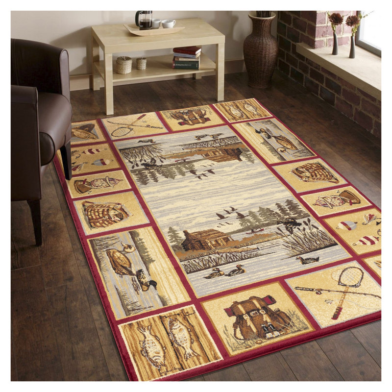 Tapis rouge en polypropylène de 7 pi 10 po x 10 pi 3 po Nature's Nest, Rectangulaire 7 pi 10 po x 10 pi 3 po
