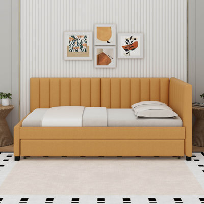 Twin Size Sofa Bed Upholstered Daybed With Trundle