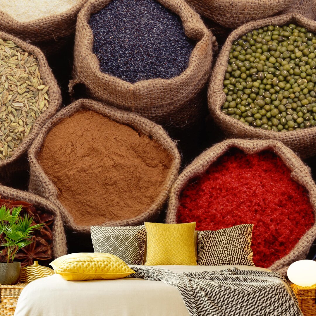 Matt Fototapete Colourful Spices 2,4 m x 240 cm