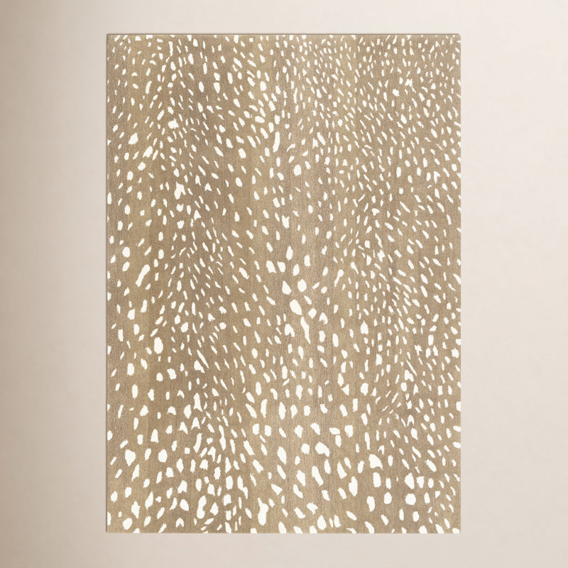 Jona Hand Tufted Wool Animal Print Indoor Rug, Oval 8' x 10'