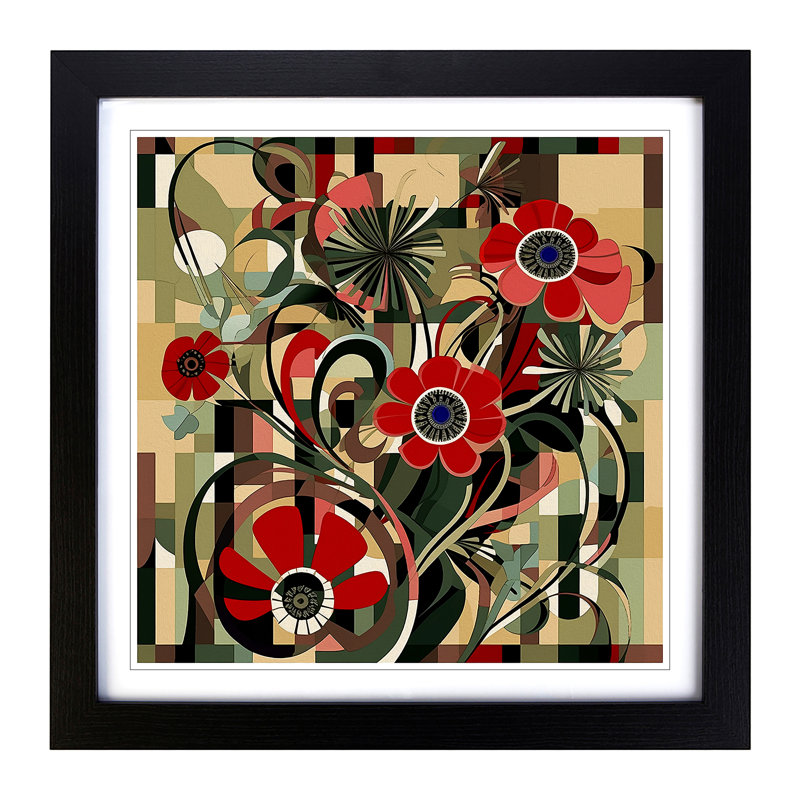 Single Picture Frame Print on Wood, Black