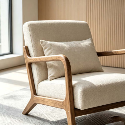 Modern Accent Chair with Wood Frame