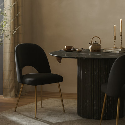 Parnell 19.5'' H Velvet Upholstered Side Chair