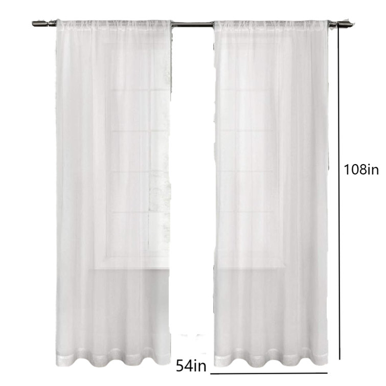 Latitude Run® Microfiber Sheer Curtains   Drapes Pair - Wayfair Canada