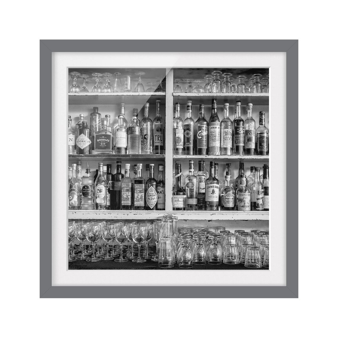 Gerahmter Fotodruck Black and White Bar