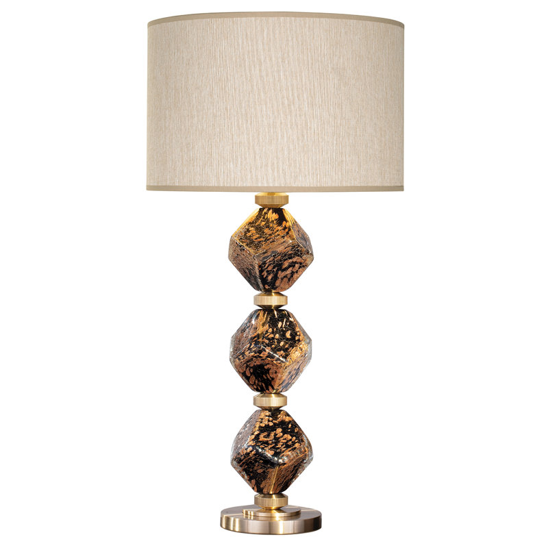 Lampe de table 30,5 po SoBe, Noir / or, Beige