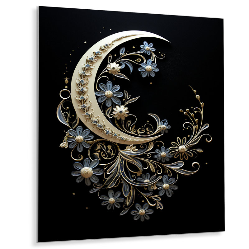«Moon Pearl Harmony» sur métal, H 40 po x l 30 po